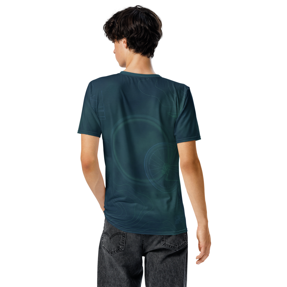 Rennrad Blueprint Cyan Linework — Ansicht 6