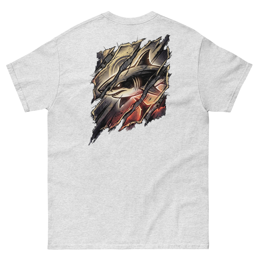 Hai Streetwear Glas-Splitter — Neon Cyberpunk Action T-Shirt