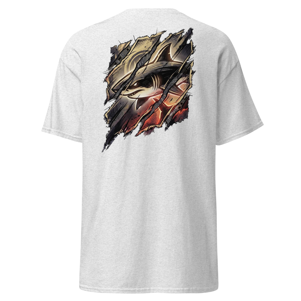 Hai Streetwear Glas-Splitter — Neon Cyberpunk Action T-Shirt