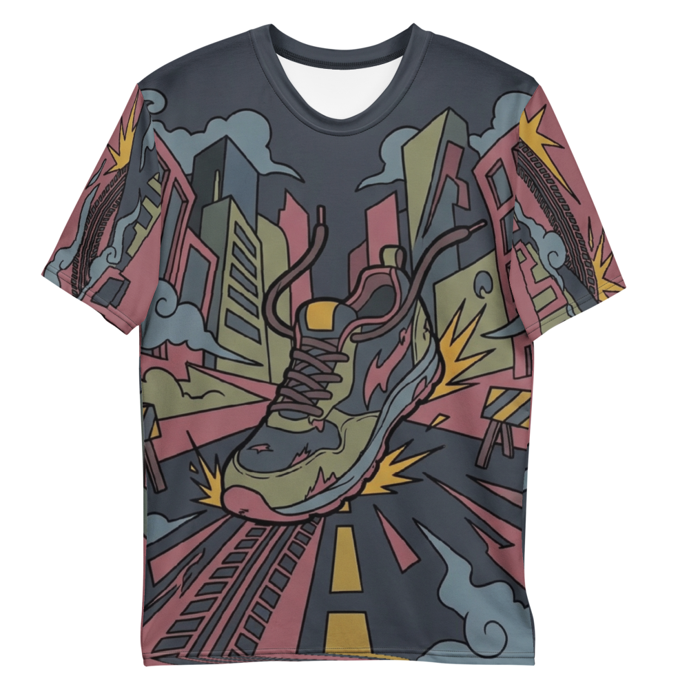 Urban Runner T-Shirt – Comic-Style Laufschuh