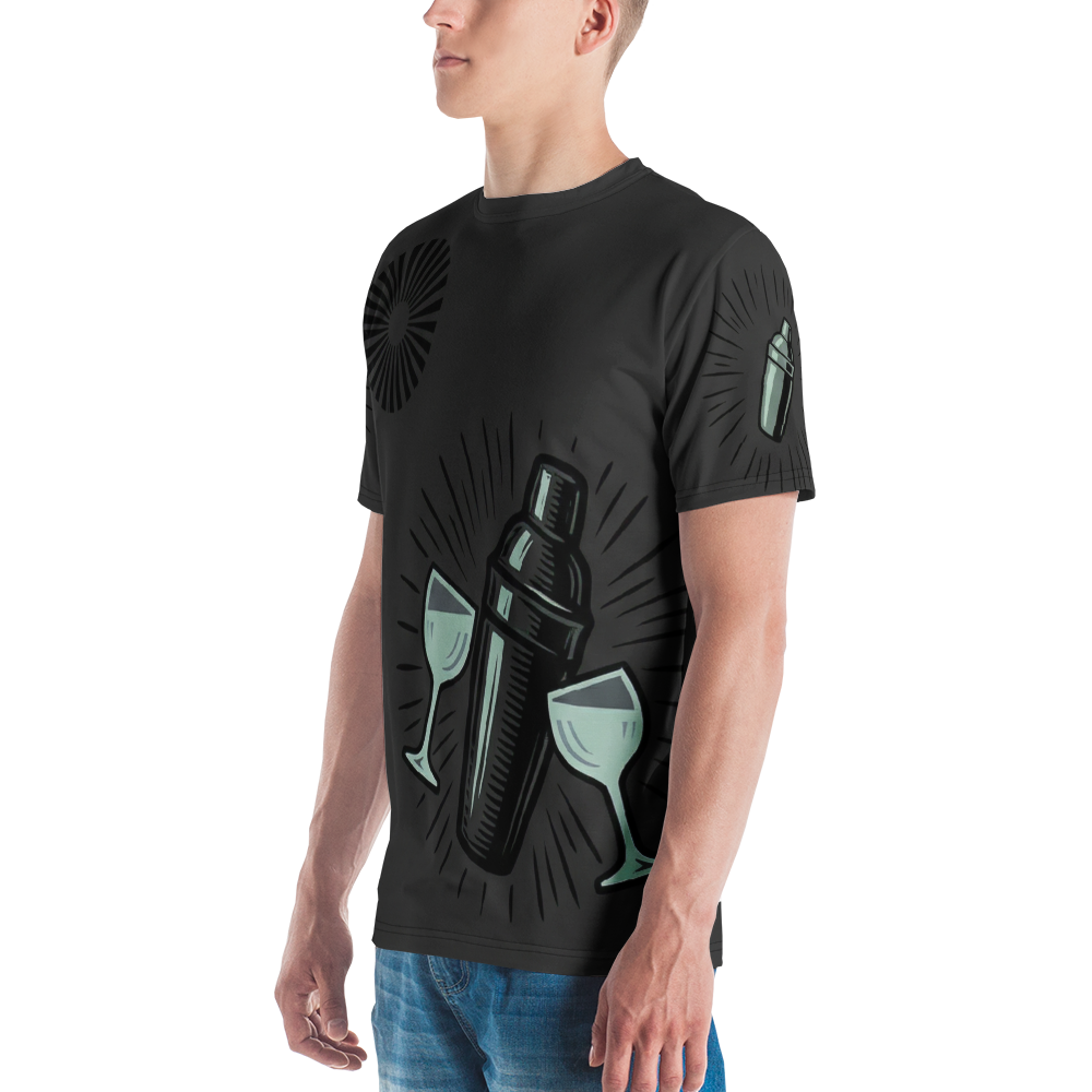 Vintage Shaker Speakeasy — Art-Deco Sunburst T-Shirt