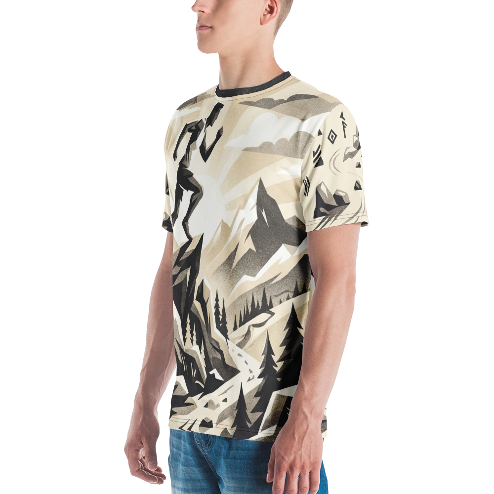 Trailrunner T-Shirt – Geometrische Berglandschaft