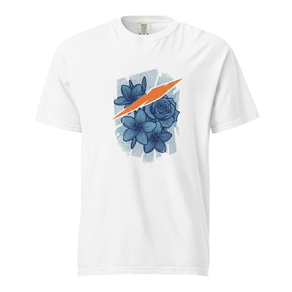 Hawaii Surf Blumen Premium Baumwoll T-Shirt – 90s Retro