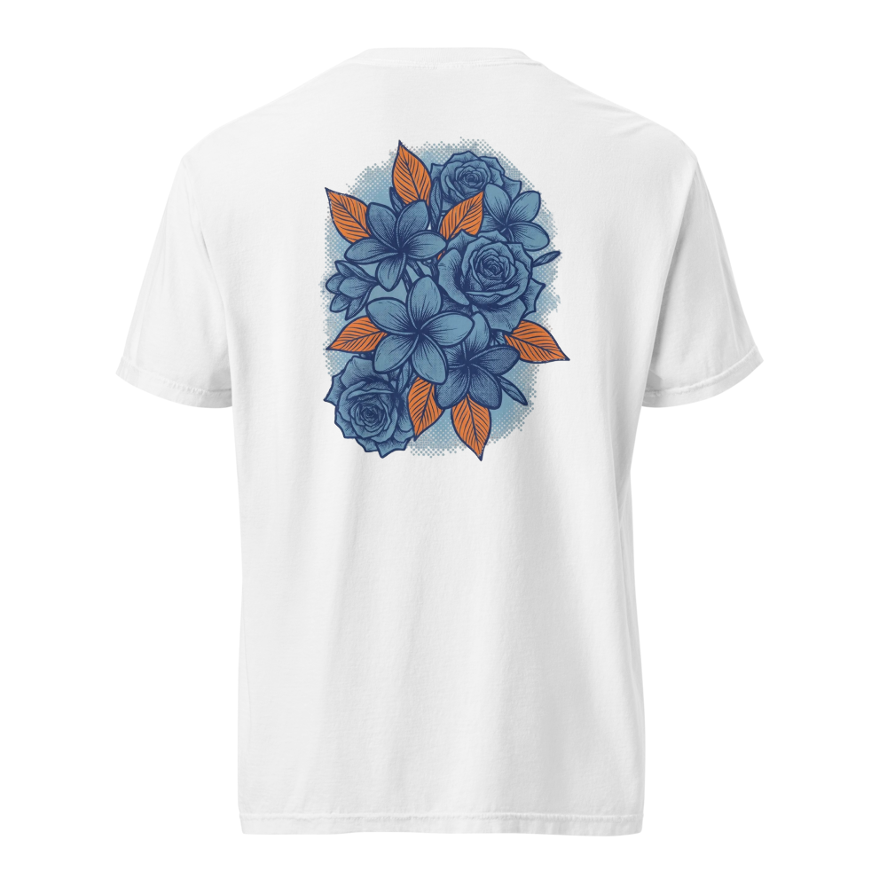 Hawaii Surf Blumen Premium Baumwoll T-Shirt – 90s Retro