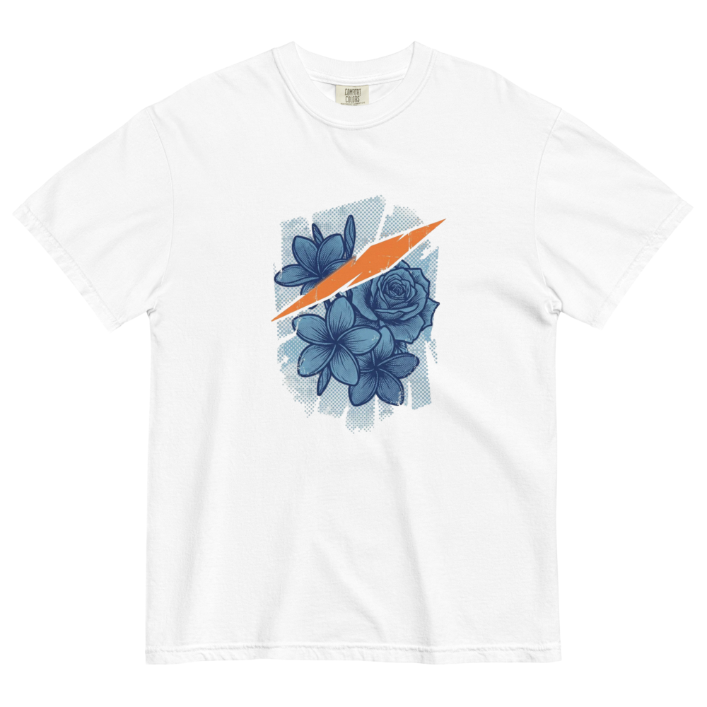 Hawaii Surf Blumen Premium Baumwoll T-Shirt – 90s Retro
