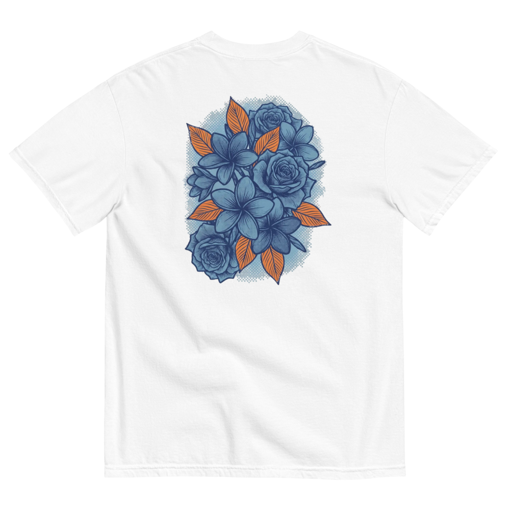 Hawaii Surf Blumen Premium Baumwoll T-Shirt – 90s Retro