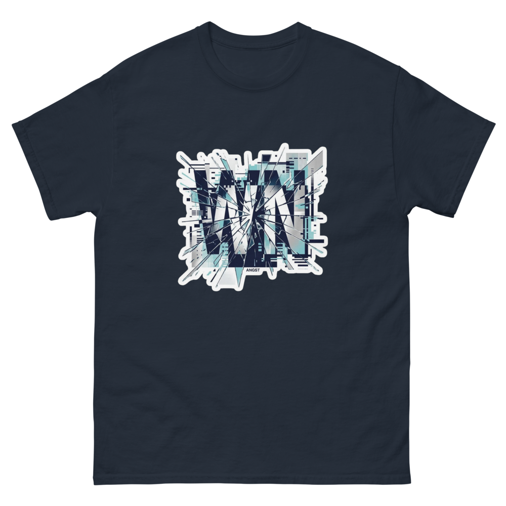 Zersplitterte Schrift T-Shirt