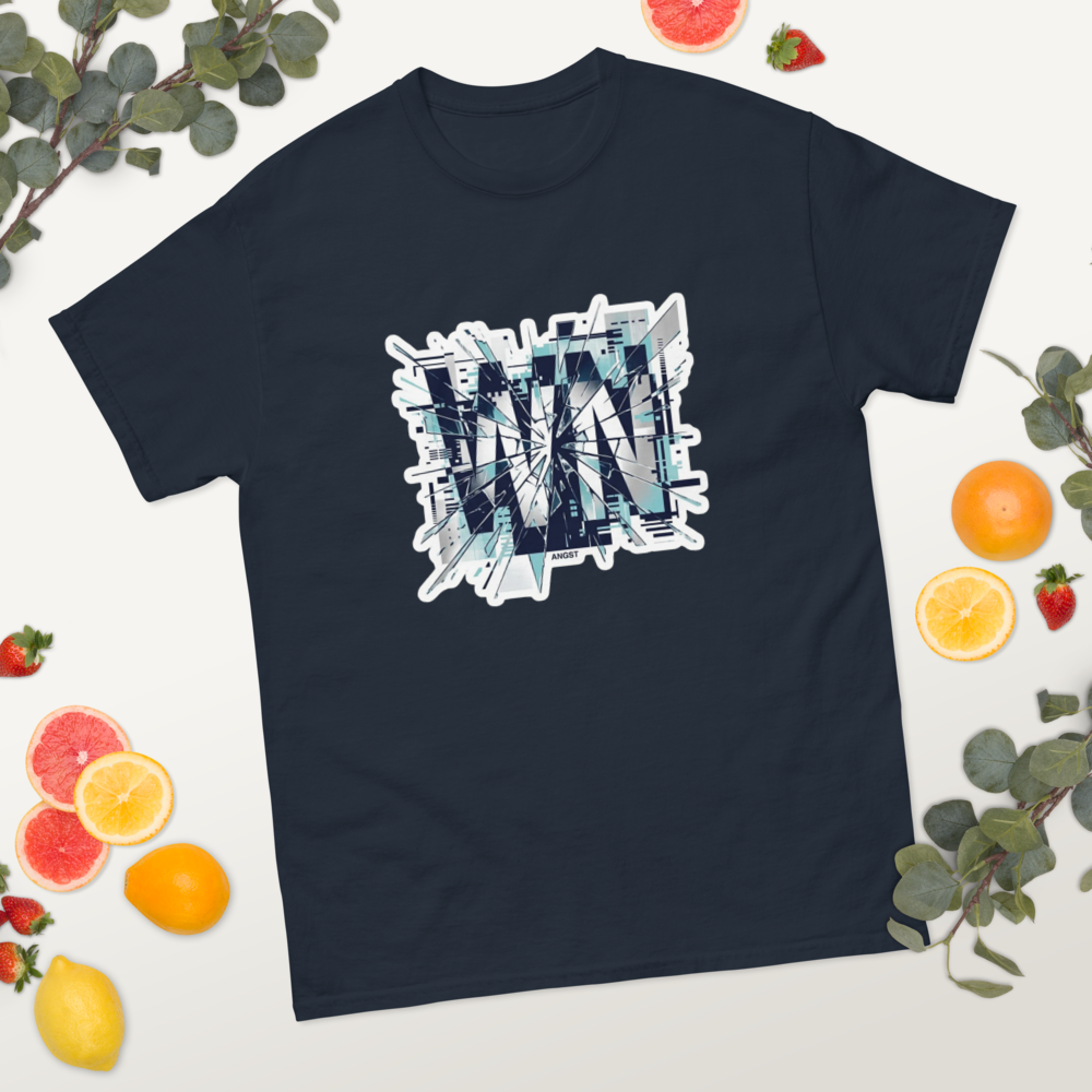Zersplitterte Schrift T-Shirt