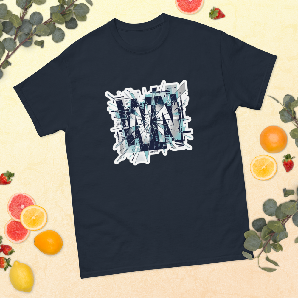 Zersplitterte Schrift T-Shirt