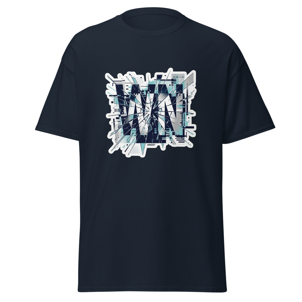 Zersplitterte Schrift T-Shirt
