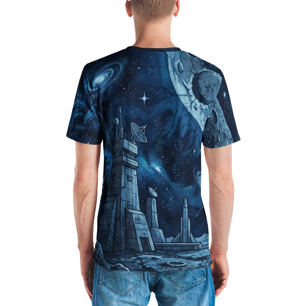 Mondmission T-Shirt — Lunar Rover Sci-Fi Comic — Ansicht 7