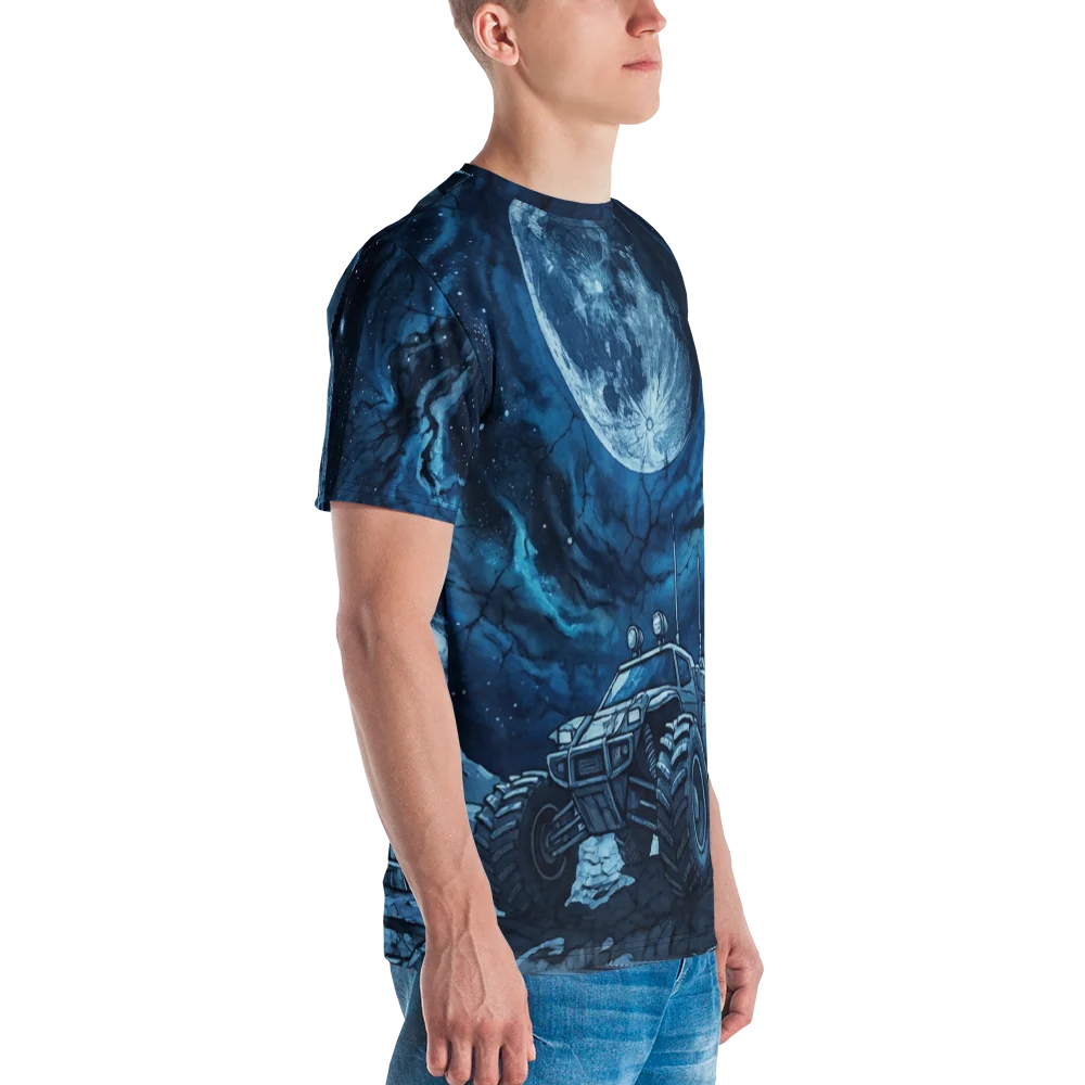 Mondmission T-Shirt — Lunar Rover Sci-Fi Comic — Ansicht 6