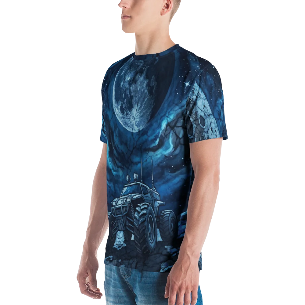 Mondmission T-Shirt — Lunar Rover Sci-Fi Comic — Ansicht 5