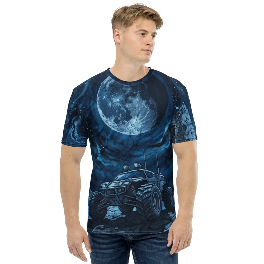 Mondmission T-Shirt — Lunar Rover Sci-Fi Comic — Ansicht 8