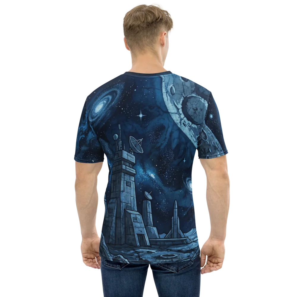 Mondmission T-Shirt — Lunar Rover Sci-Fi Comic — Rückseite