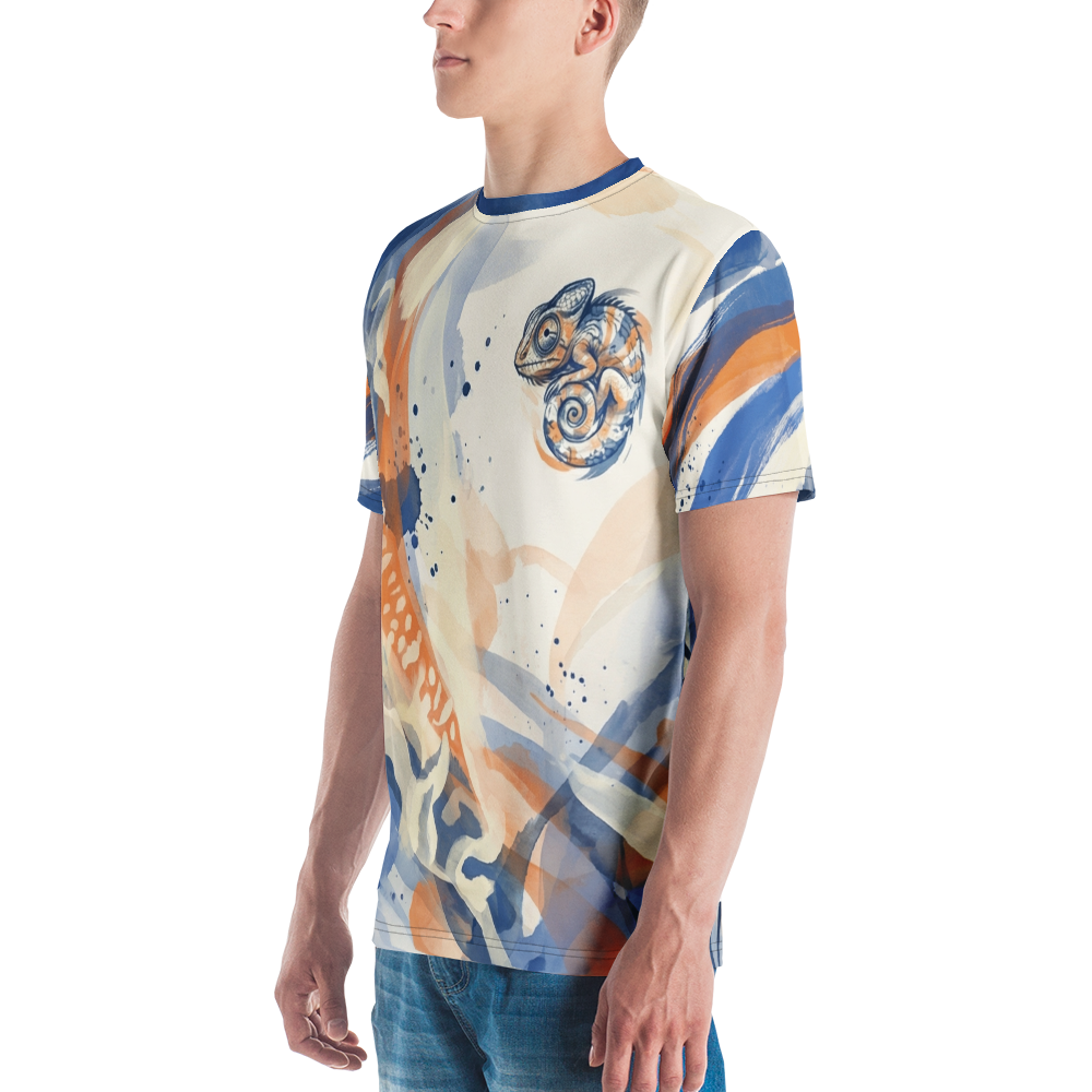 Chamäleon Aquarell T-Shirt – Abstract Art