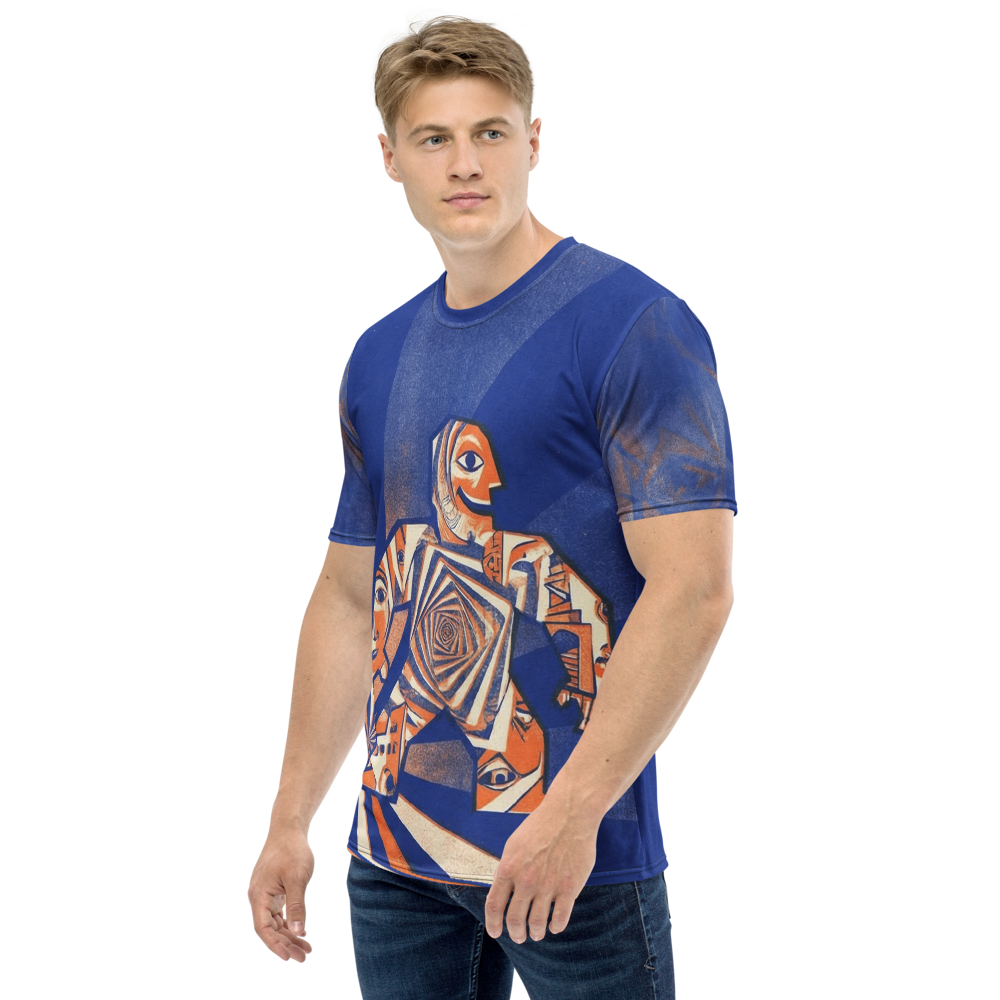 Kubismus Golem T-Shirt – Surreales Kunstmotiv