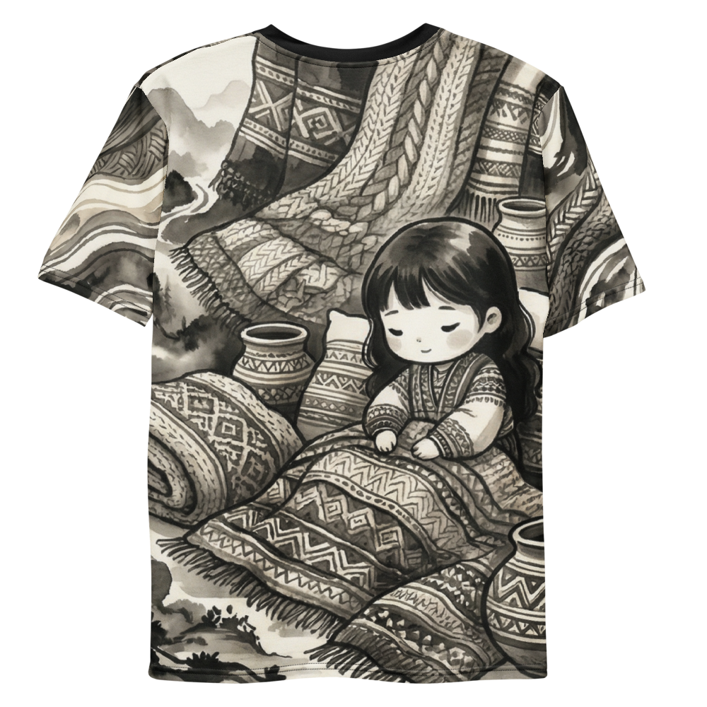 Traditionelles Chibi Mädchen T-Shirt – Ink Art