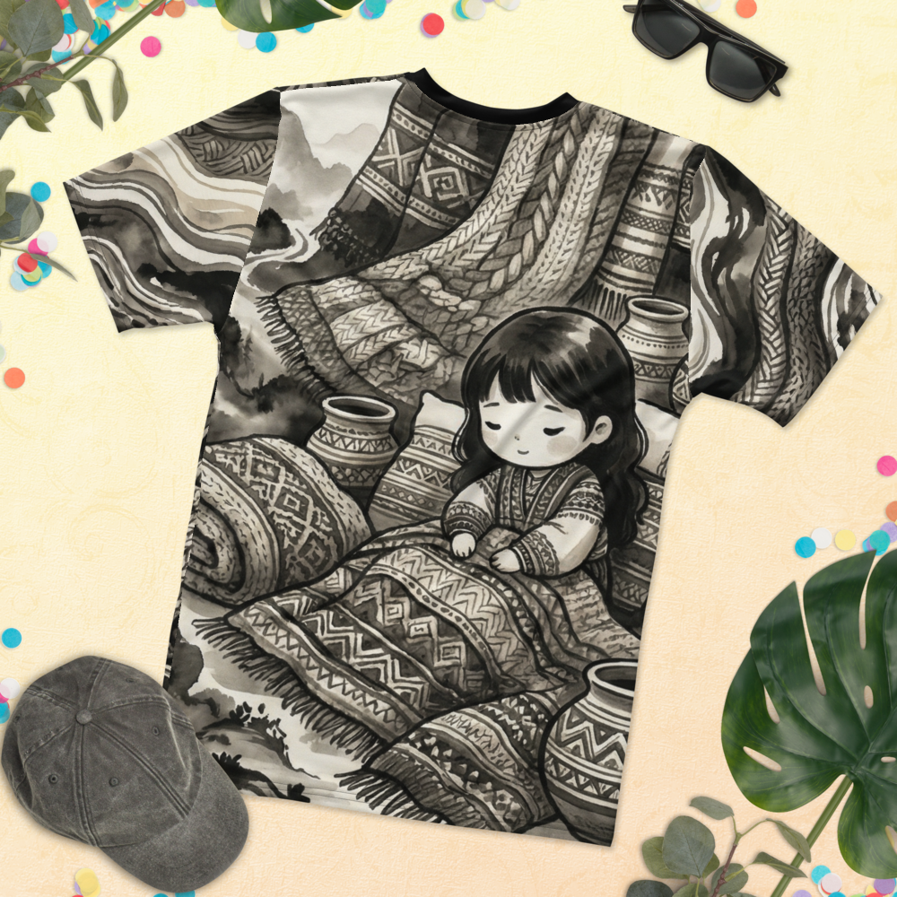 Traditionelles Chibi Mädchen T-Shirt – Ink Art