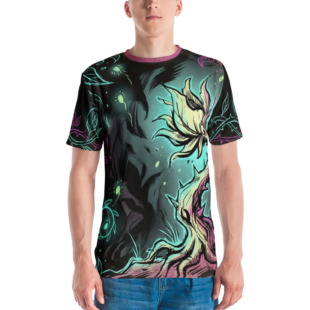 Mystische Leuchtblume T-Shirt – Dark Fantasy Botanik