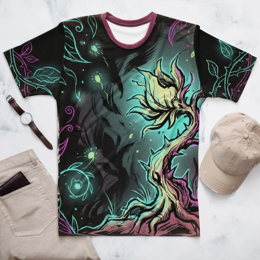 Leuchtblume Dark Fantasy T-Shirt — Gothic Botanik — Ansicht 3