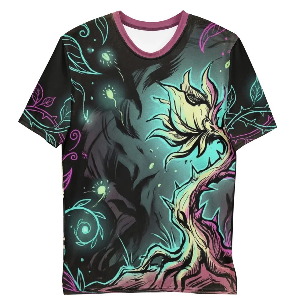 Leuchtblume Dark Fantasy T-Shirt — Gothic Botanik