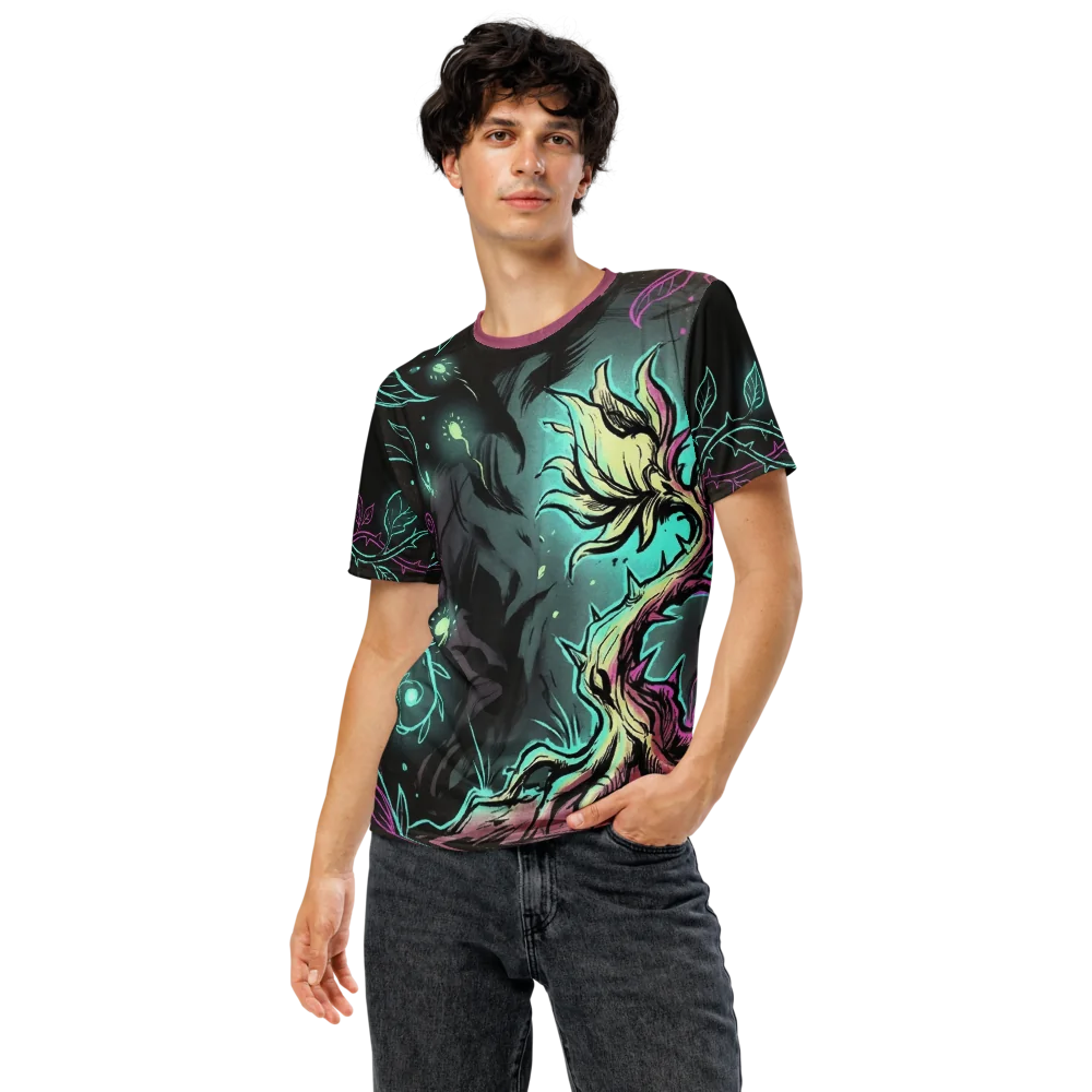 Leuchtblume Dark Fantasy T-Shirt — Gothic Botanik — Ansicht 5