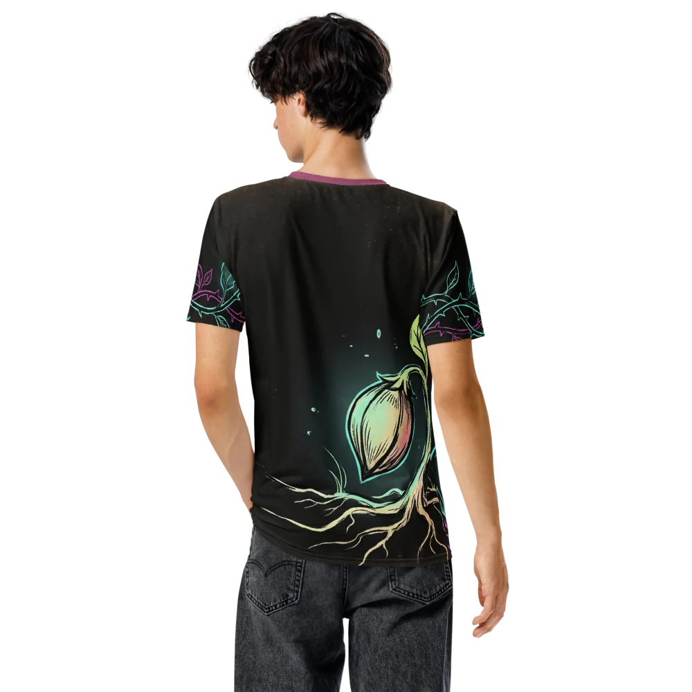 Leuchtblume Dark Fantasy T-Shirt — Gothic Botanik — Ansicht 6