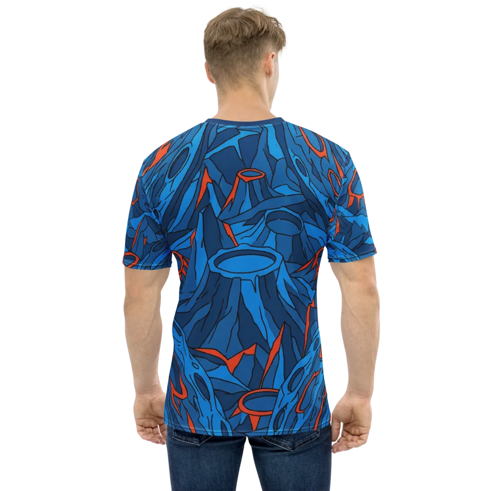 Alien Mond T-Shirt — Comic Blau Orange
