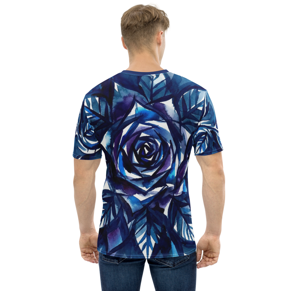 Blaue Aquarell Rose — Rückseite