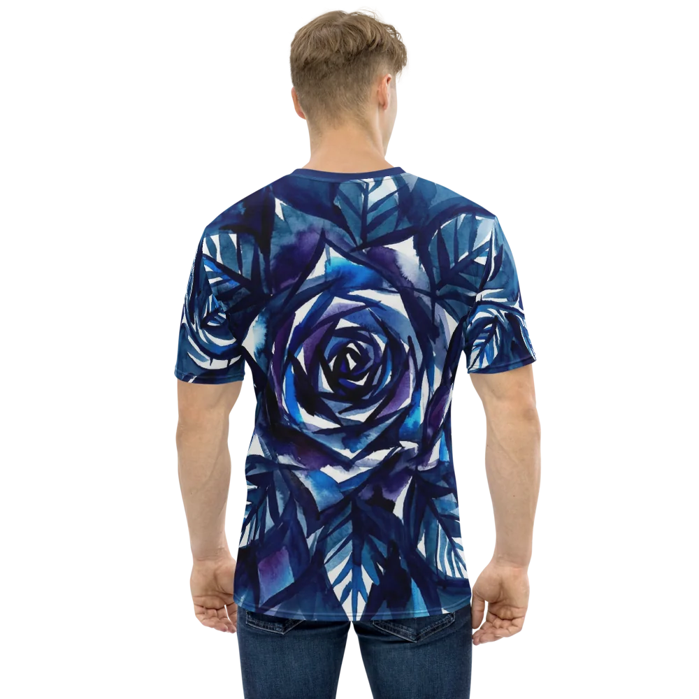 Tintenrose T-Shirt — Aquarell Indigo Tusche