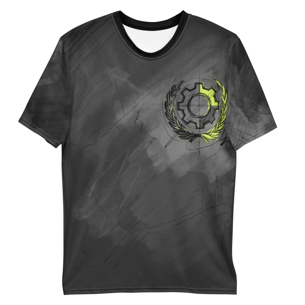 Industrial Blueprint T-Shirt – Gesprengte Ketten