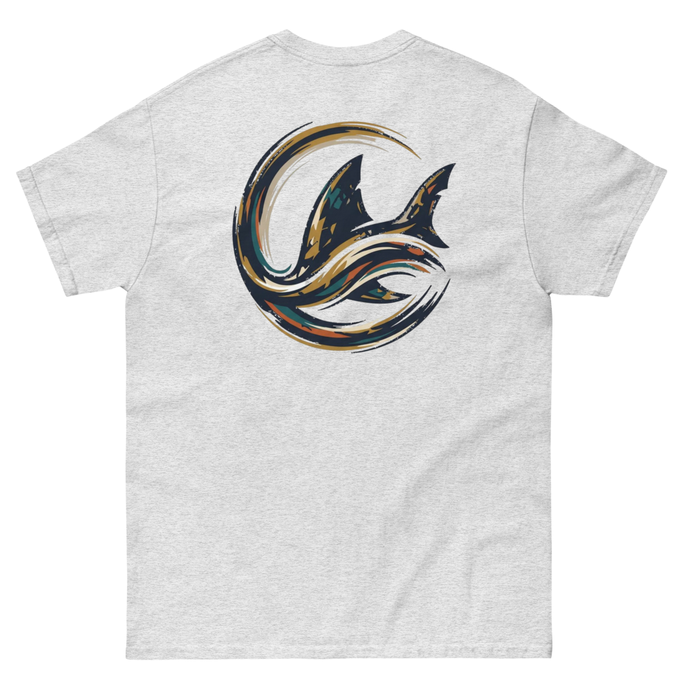 Neon Hai Collage T-Shirt – Abstrakte Ocean Art