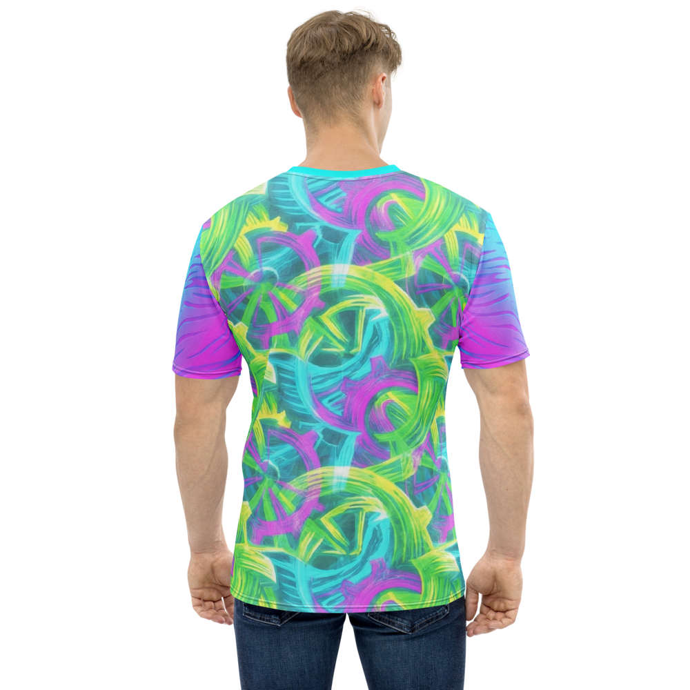 Neon Gears T-Shirt – Abstraktes Retro Cycling Design
