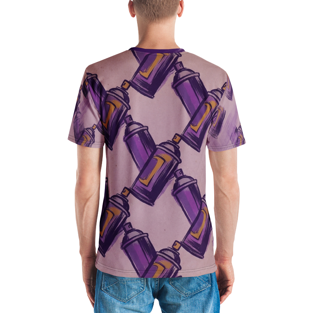Urban Spray Cans T-Shirt – Violett & Gold