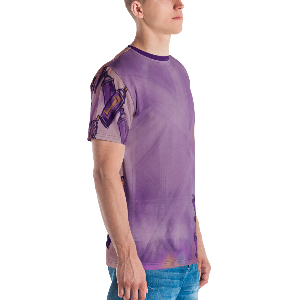 Urban Spray Cans T-Shirt – Violett & Gold