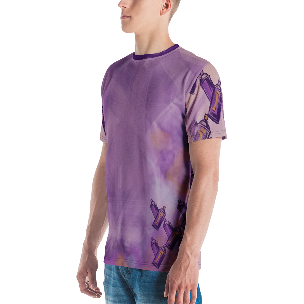 Urban Spray Cans T-Shirt – Violett & Gold