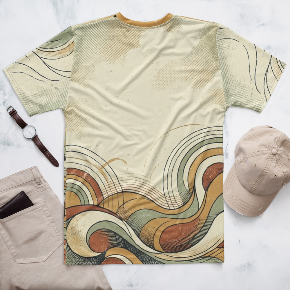 Retro Geometrie T-Shirt – Vintage Wellen