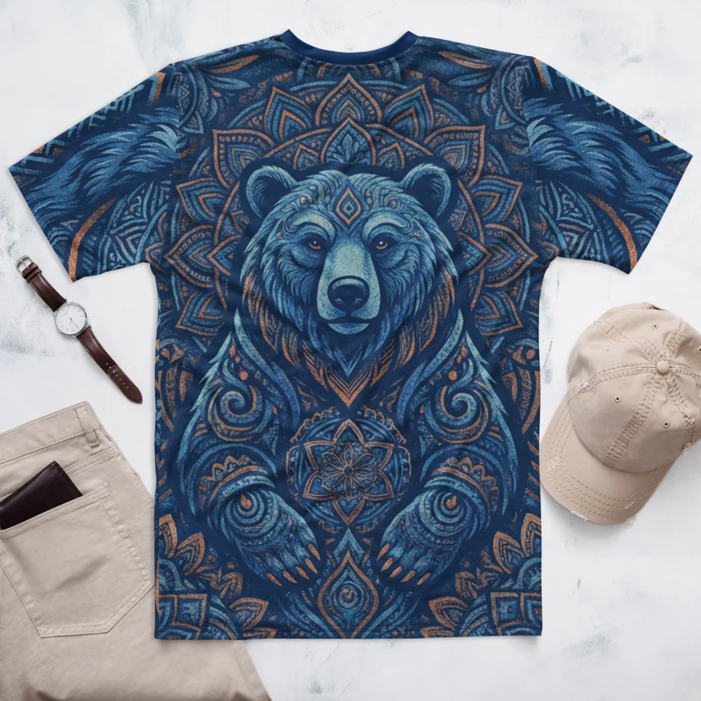 Tribal Adler T-Shirt — Azteken Feder Kupfer Marine — Rückseite