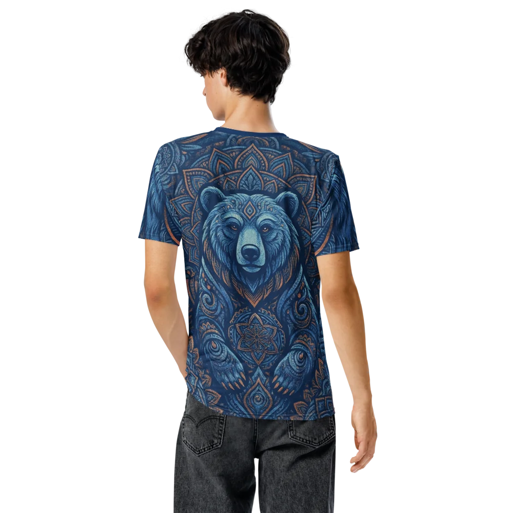 Tribal Adler T-Shirt — Azteken Feder Kupfer Marine — Ansicht 6