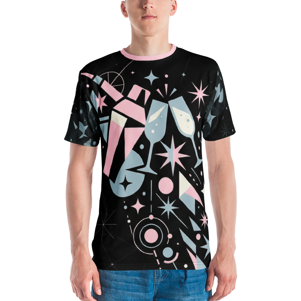 Retro Cocktail-Party Mid-Century — Pastell Champagner T-Shirt
