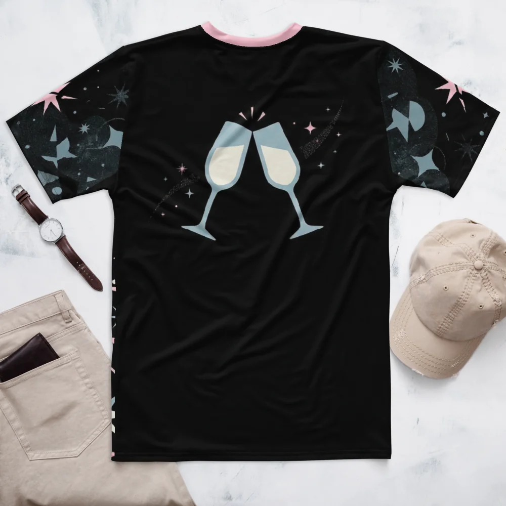 Retro Cocktail-Party T-Shirt — Pastell Mid-Century — Rückseite