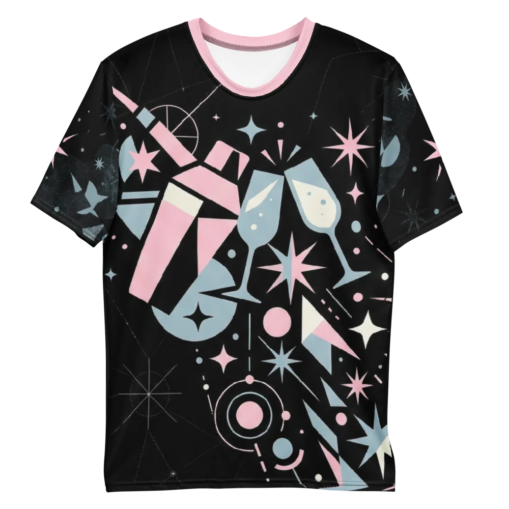 Retro Cocktail-Party T-Shirt — Pastell Mid-Century