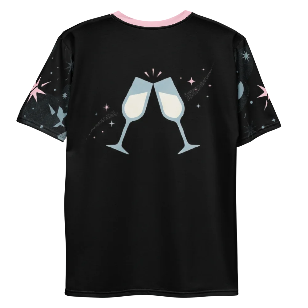 Retro Cocktail-Party T-Shirt — Pastell Mid-Century
