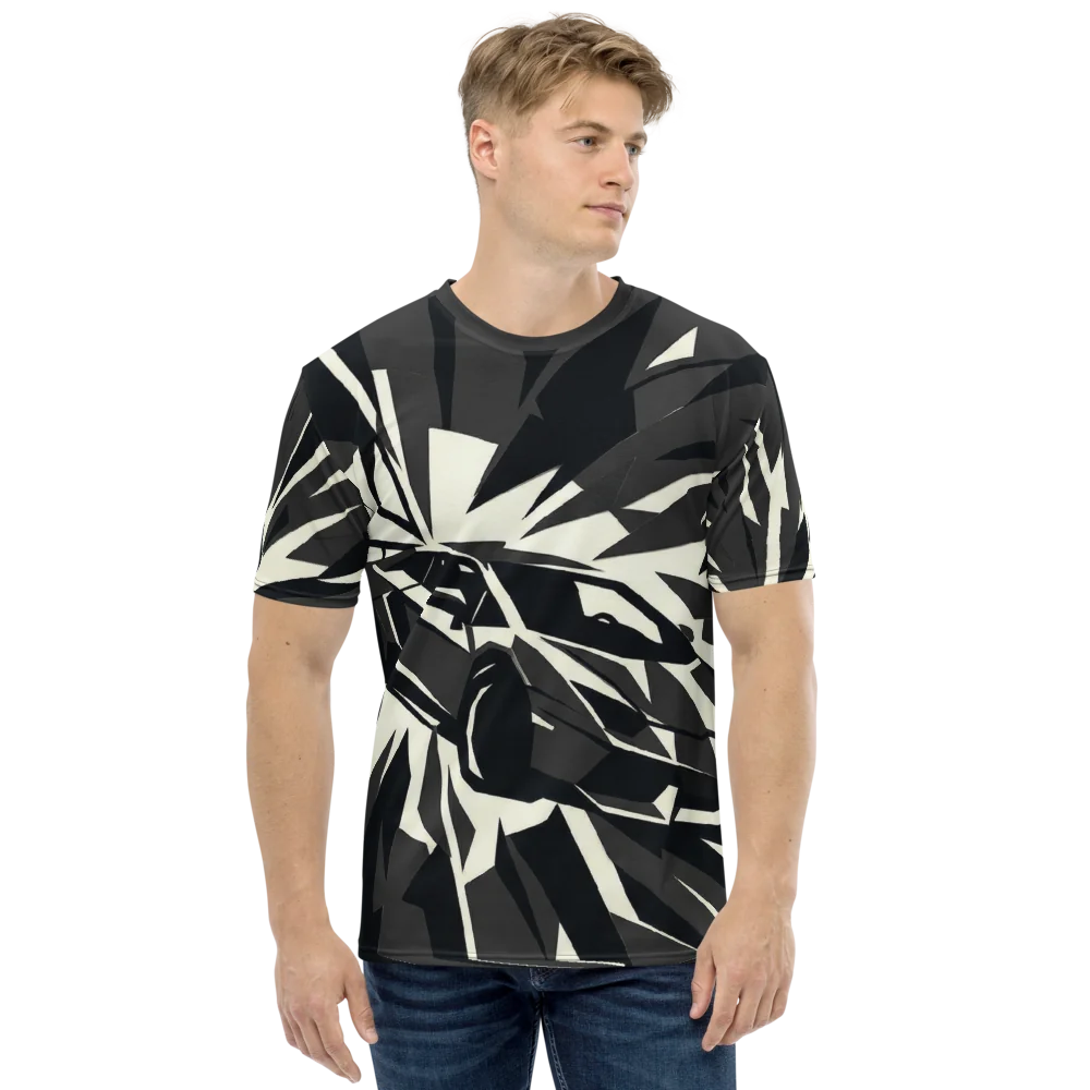 Polygon Sportwagen T-Shirt — Monochrom Shatter — Ansicht 8