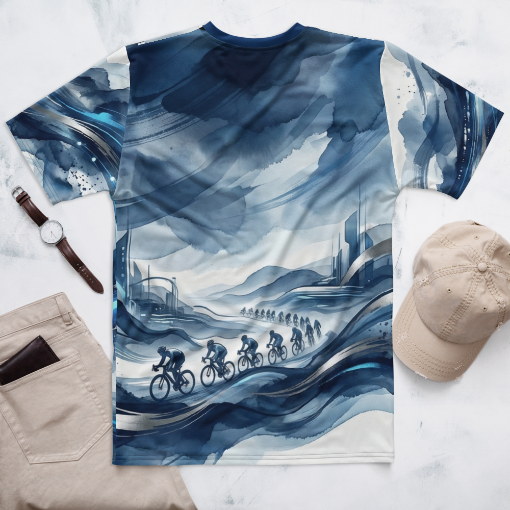 Futurismus Peloton Aquarell — Cyberpunk Stadt T-Shirt