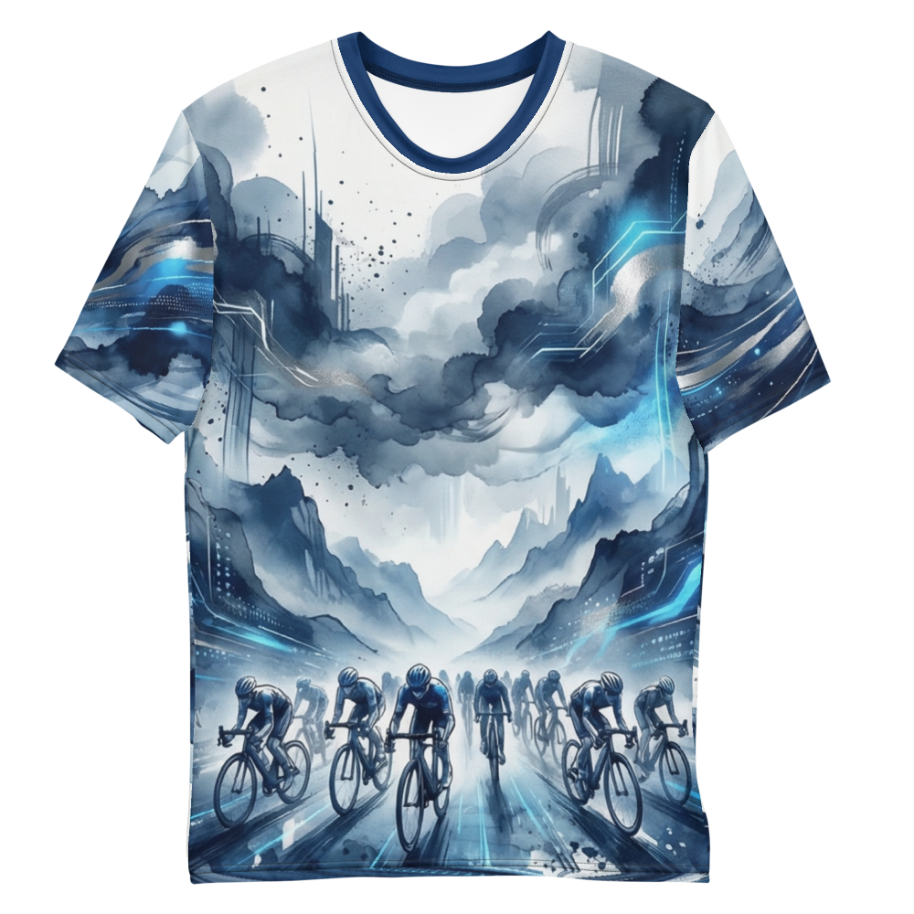 Futurismus Peloton T-Shirt – Aquarell Radsport