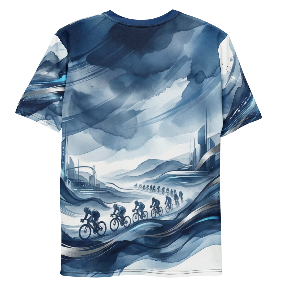 Futurismus Peloton Aquarell — Cyberpunk Stadt T-Shirt