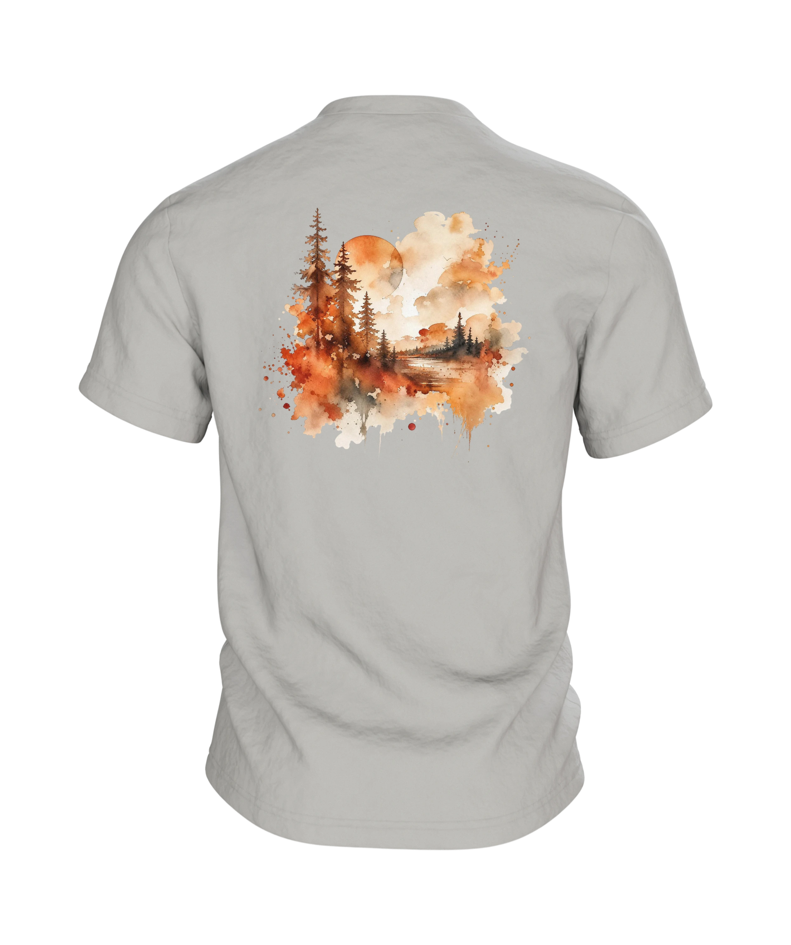 Dackel Mama T-Shirt – Aquarell Dackel im Herbstlook — Rückseite