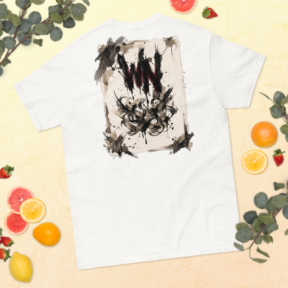 Abstrakte Schrift T-Shirt